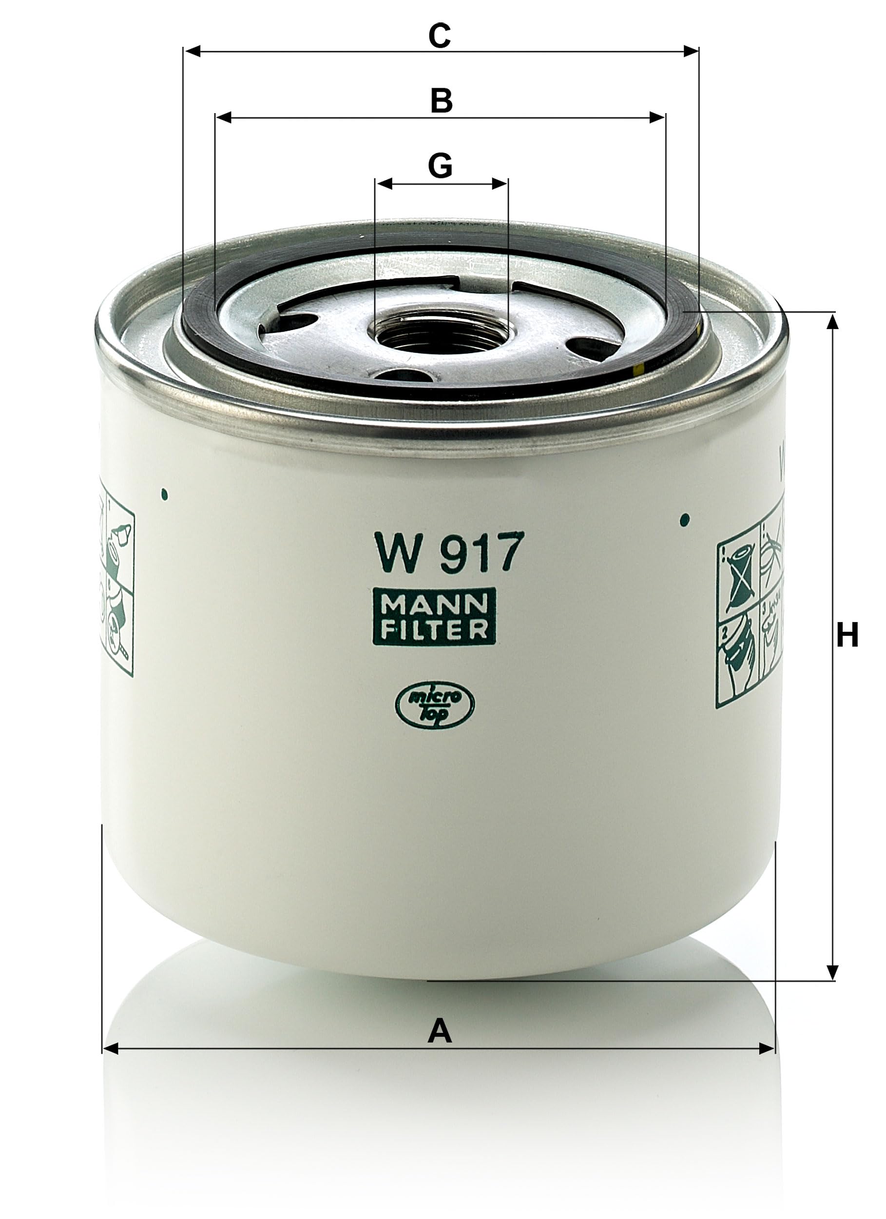 Amazon.com: Mann Filter W 917 Spin-On Oil Filter Replacement